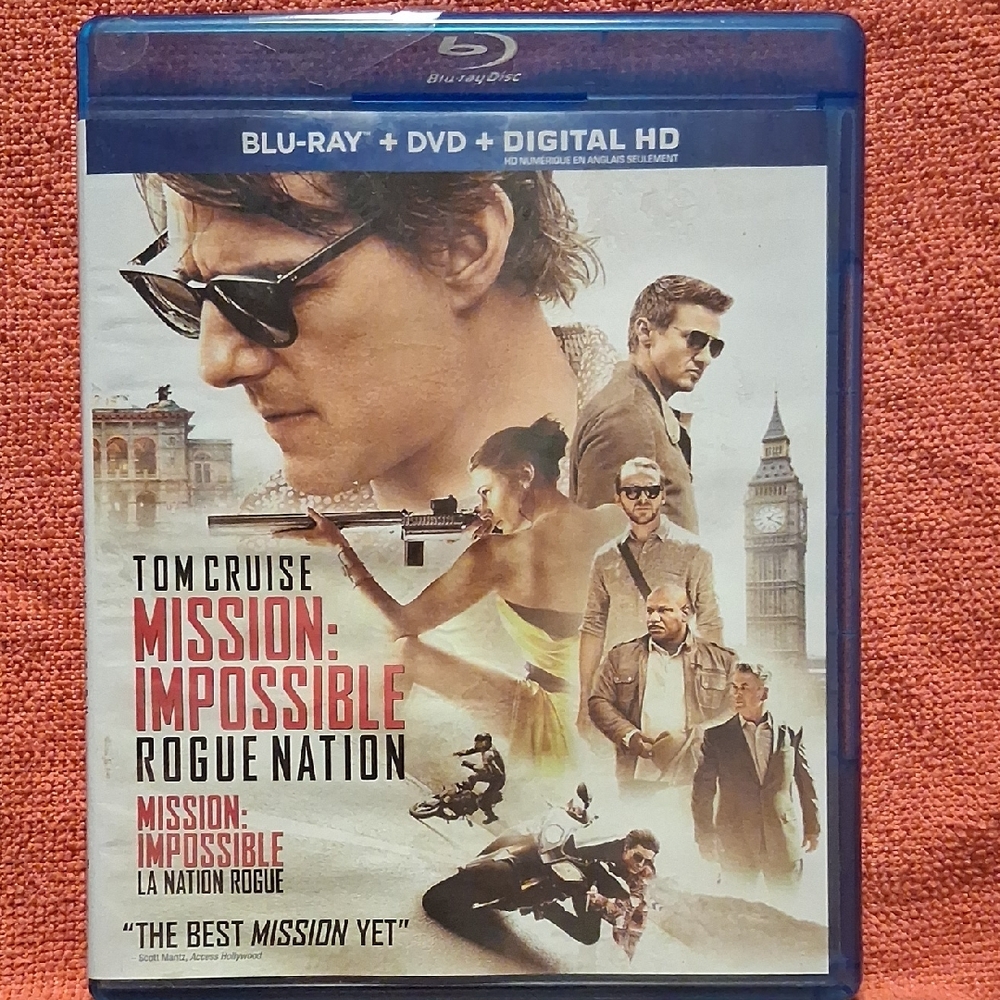 DVD SALE 📽️5/$15 - 10/$25 🎞️  2015 Mission: Impossible Rogue Nation Blu-ray